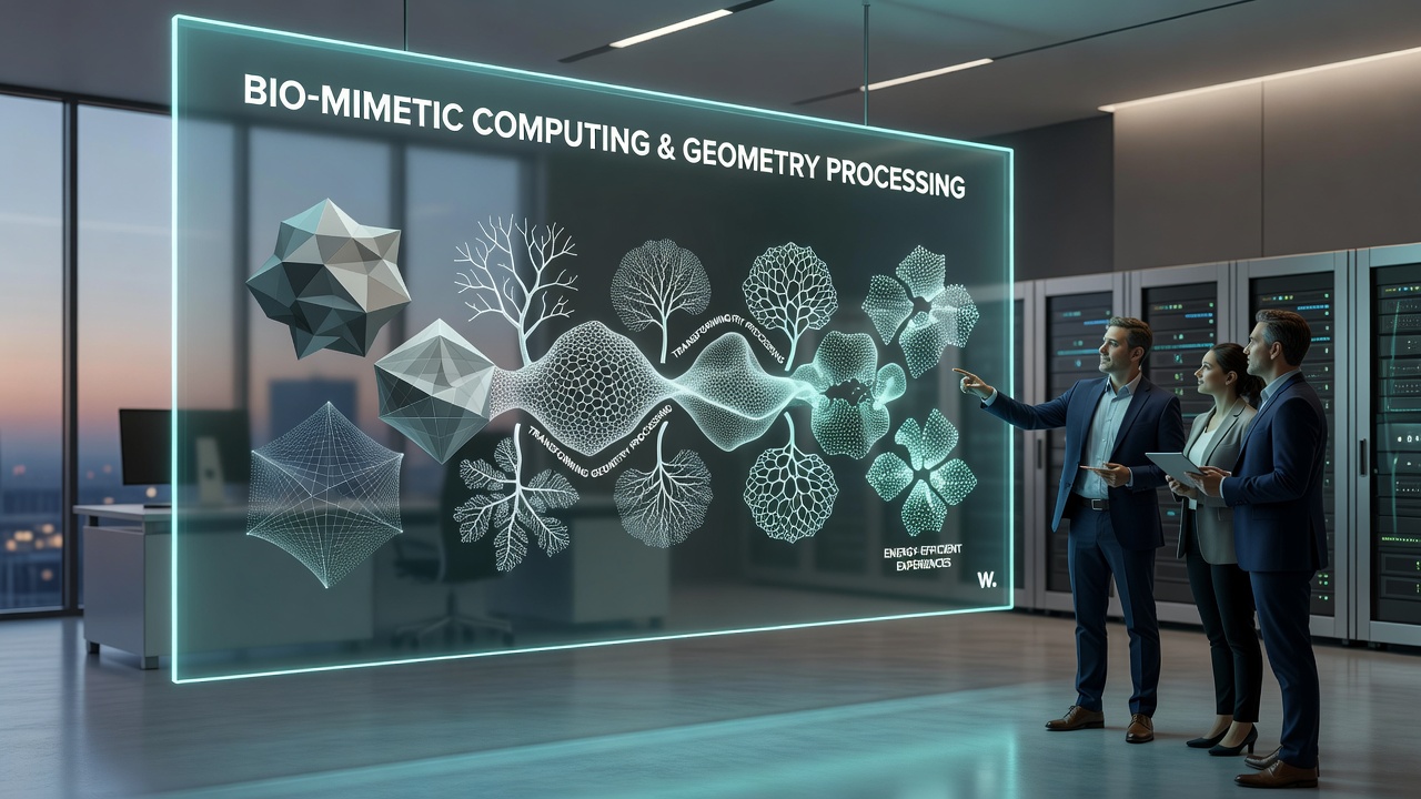 Wireless entertainment device running bio-mimetic geometry processing during an interactive session