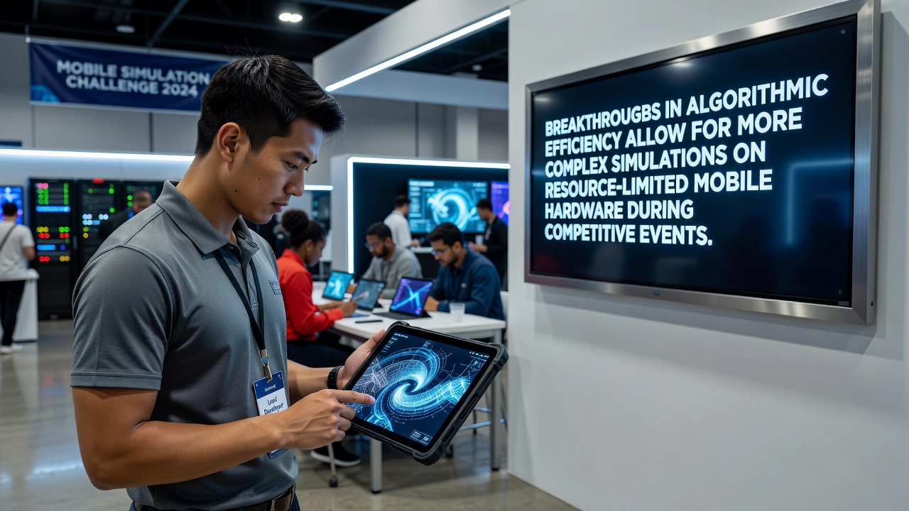 Mobile devices running complex tournament simulations with optimized algorithms