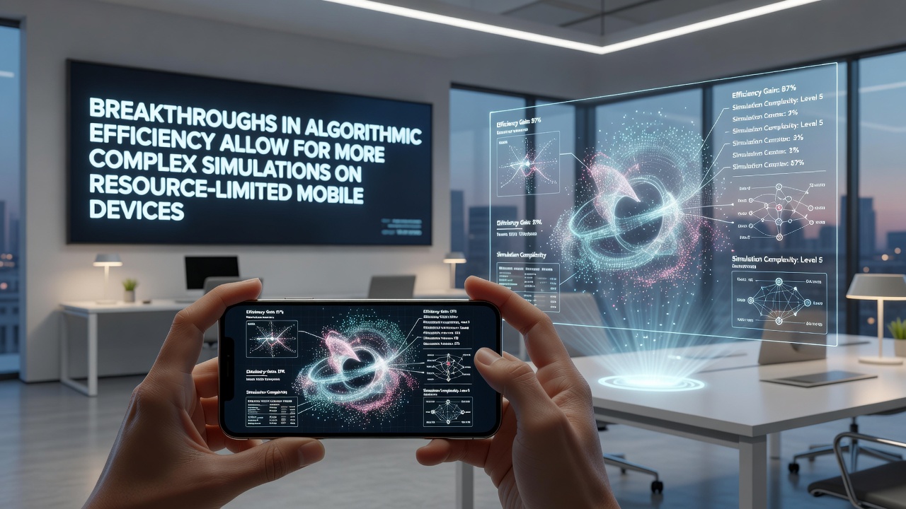 Tournament setup showing multiple mobile devices handling advanced simulations