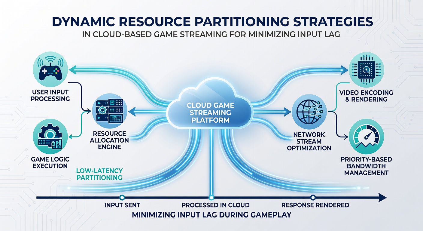 Network topology diagram illustrating partitioned server resources for low-latency streaming