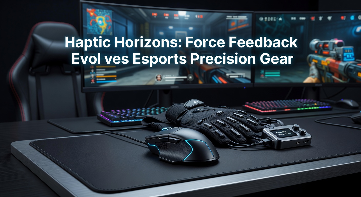 Esports athlete gripping a force-feedback controller during a high-stakes tournament match, with visible tension in the gear's actuators