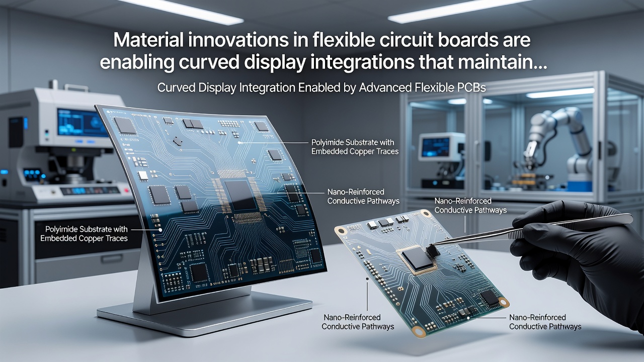Curved display module on compact mobile rig during wireless esports session