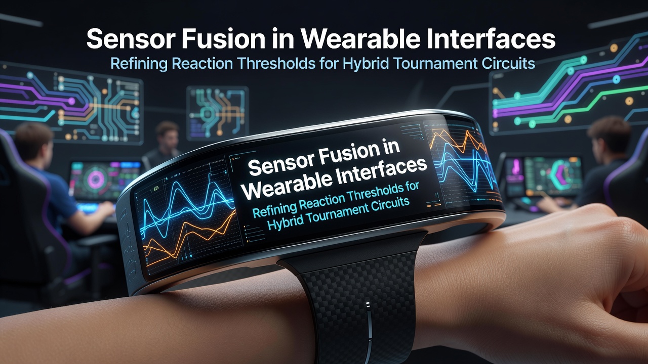 Wearable sensor array processing motion and biometric data during a hybrid esports tournament match