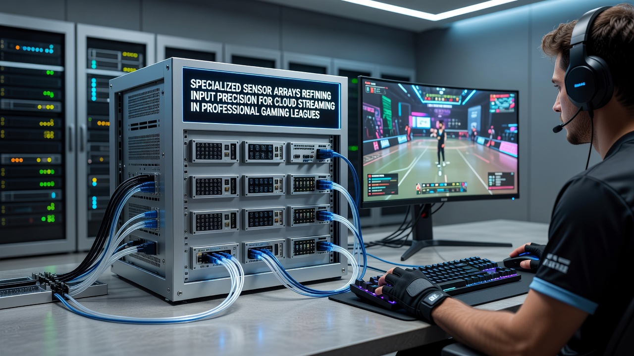 Specialized sensor arrays integrated into professional gaming controllers for enhanced input precision in cloud streaming setups
